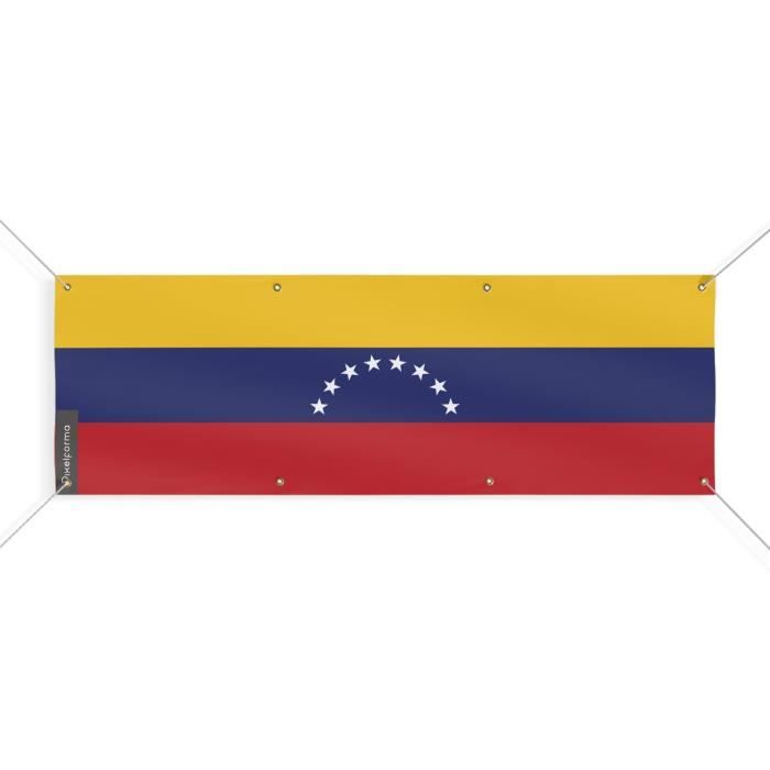 Bannière - Venezuela - 130x390 Cm - Polyester - 8 Œillets - Impression Numérique