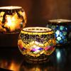 Home Decoration Classic European Mosaic Glass Candlestick Wedding Wedding Decoration Christmas Gifts