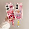 KEYSION Чехол с милым 3D-мультяшным рисунком для OPPO A58 A38 A18 с браслетом, мягкий силиконовый противоударный чехол для телефона OPPO A17 A17K