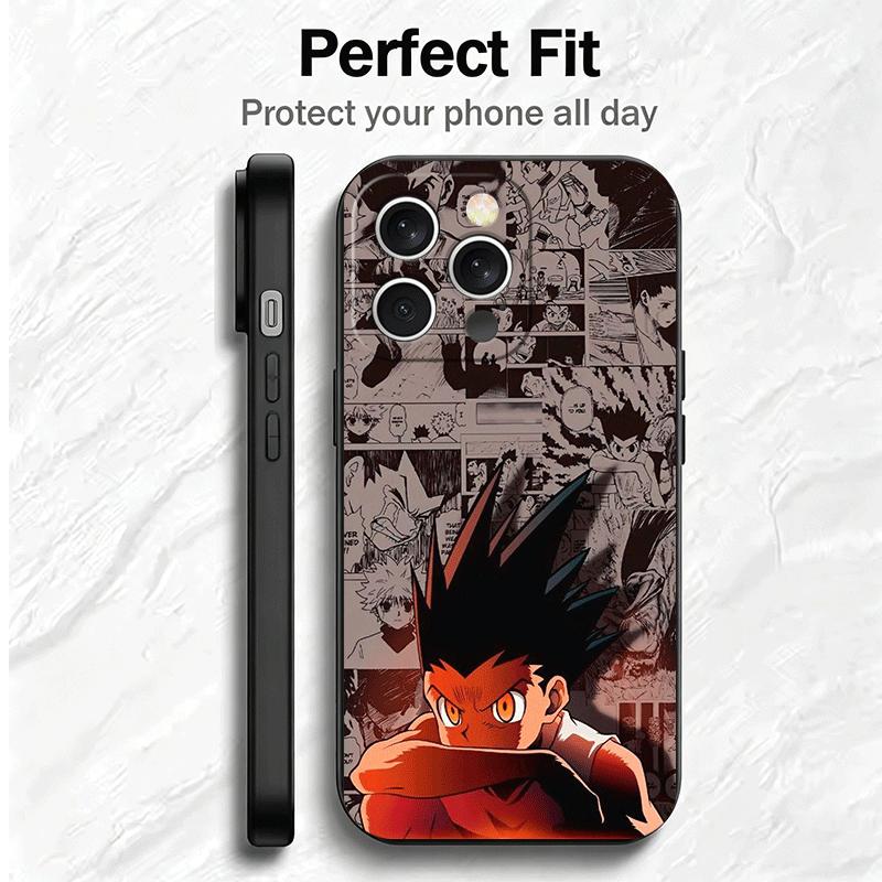 Hunter X-Hunters Gon Soft Phone Case for iPhone 16 16E 17 Air 15 Pro Max 14 Plus 13 Mini 11 12 7 Black Cover Back Shell