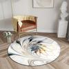 1 шт. абстрактный художественный принт круглый коврик для дома нескользящий моющийся волоконный ковер мягкий удобный коврик для спальни гостиной