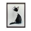 Kotek W Bieli Kotek W Bieli, 30X40 Cm, Rama Aluminiowa Czarna, Papier Matowy 230 Gsm