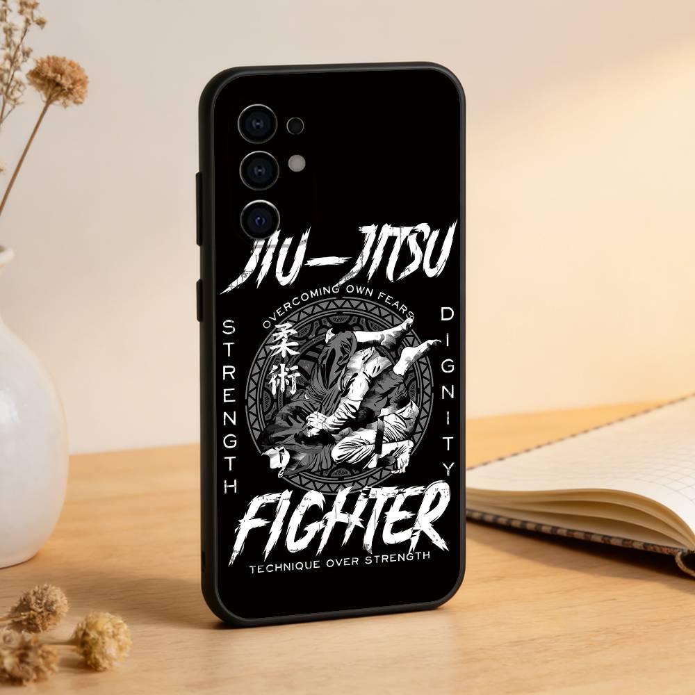 Чехол для телефона Jujitsu Judo для Samsung S25, S24, S21, S22, S23, S30, Ultra, S20, Plus, Fe, Lite, Note, 10, Черный чехол