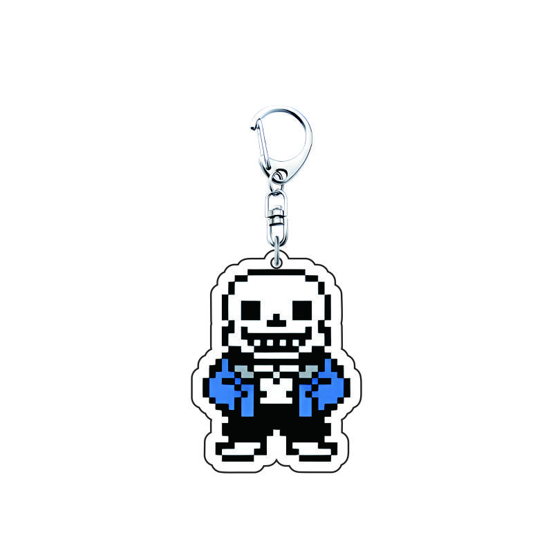 Игра Undertale Пиксельный брелок 6см Акриловый Санс Флоуи Папирус Азриэль подвеска машина брелок сумка аксессуары аниме подарок