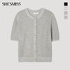 [shs Miss] Metal Round Neck Cardigan Sskcdp22020