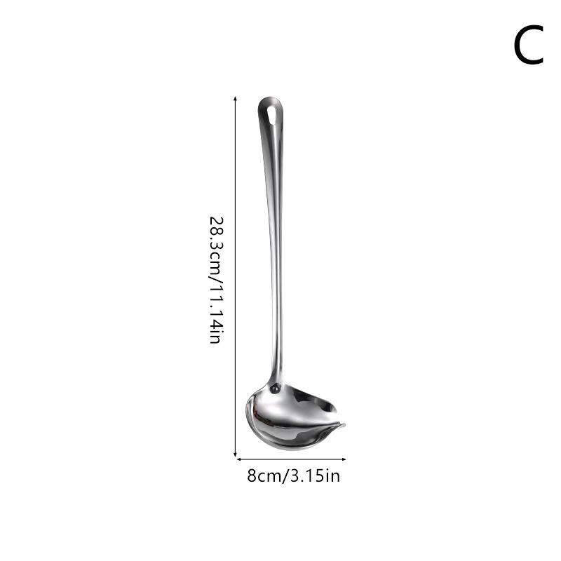 Stew Dipper Long Handle Cooking Tools Soup Stainless Steel Duck Mouth Shaped Spoon Kitchen Ladle Tableware Scoop Restaurant