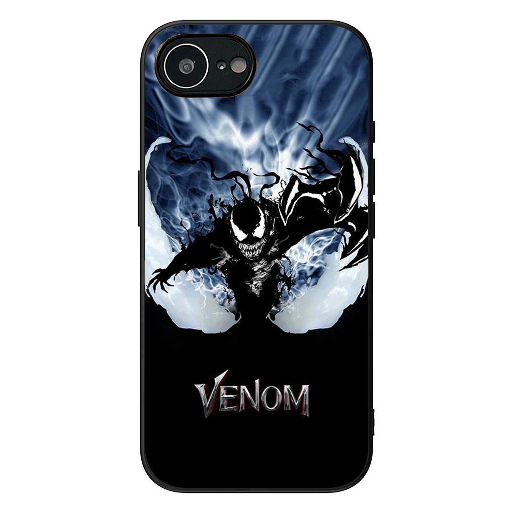 Soft Phone Cover for Apple iPhone 17 16 14 15 Pro Max Plus 15+ 16E XR ProMax Air Case Venom Superheroes Marvels Casing