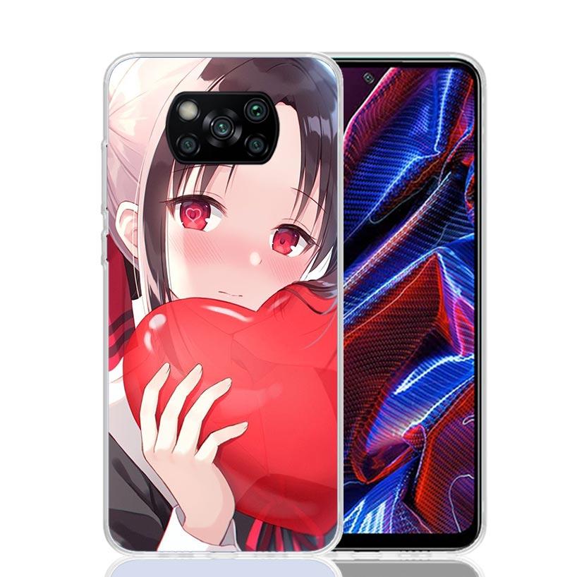 Чехол для телефона Kaguya Sama Shinomiya для Xiaomi Poco X7 X6 X5 Pro F7 Ultra Redmi 15C 15 13 13C 12 12C 10 10A 10C 9 9A 9C 9T Обложка Po