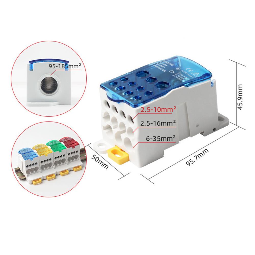 81A ~111A Electric Split Din Rail Terminal Block Junction Box Power Wire Electrical Connector Terminal Block Connector