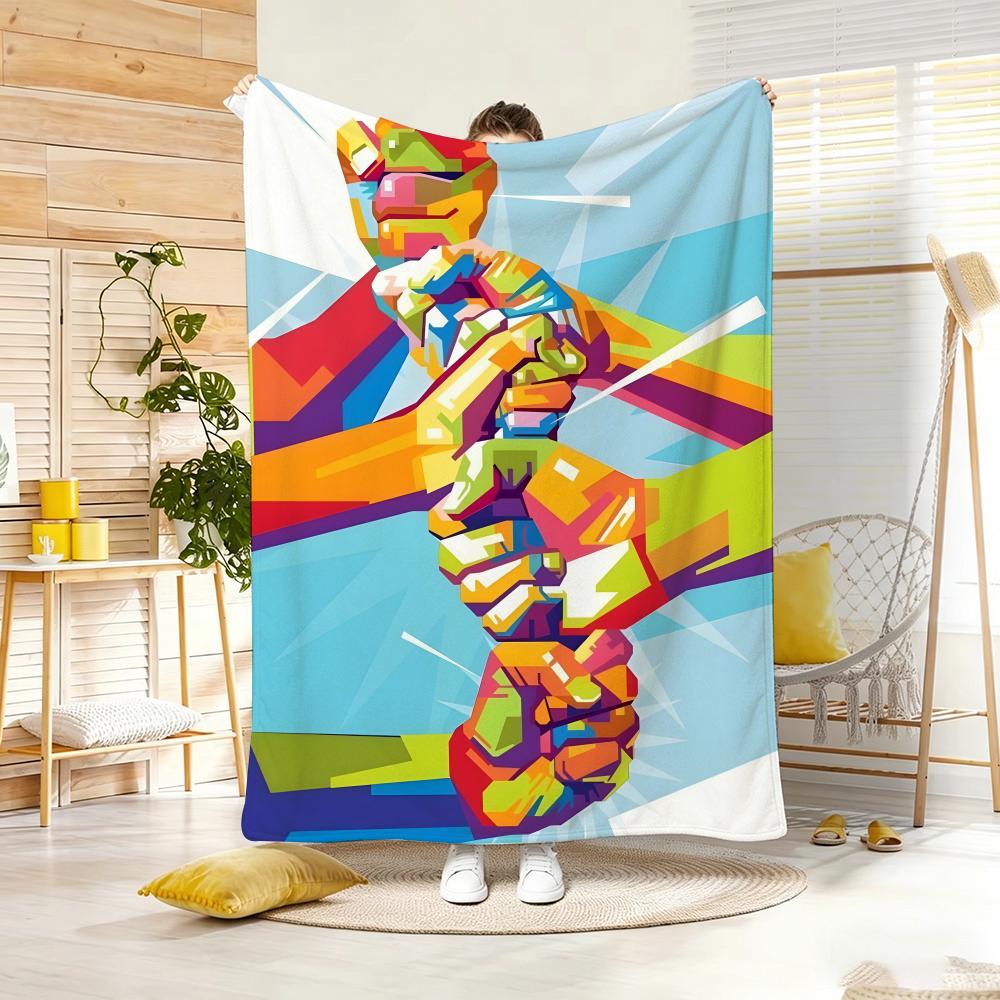Football Fans Celebrating Goal Throw Lightweight g Flannel Blanket Soft Skinfriendly for Summer Cooling