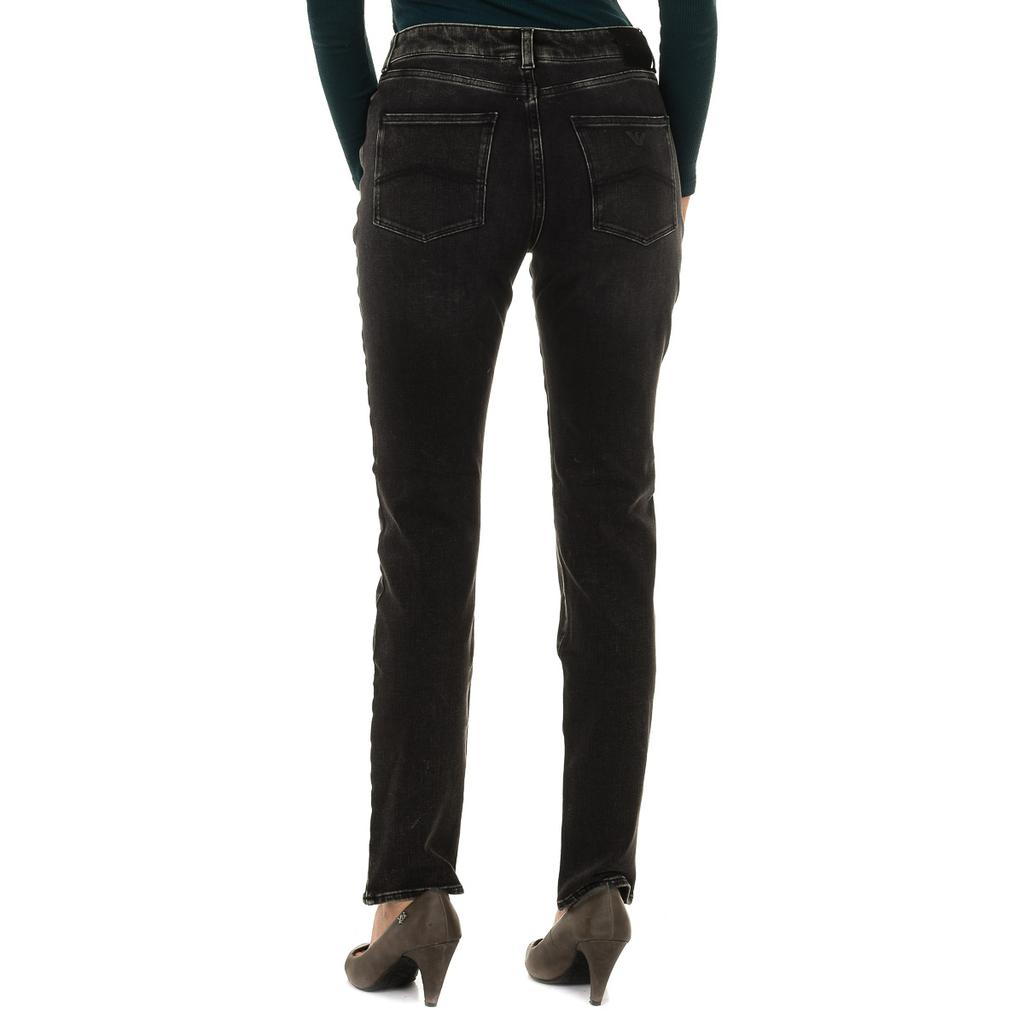 Длинные джинсы с эффектом потертости 6Y5J18-5D26Z для женщин