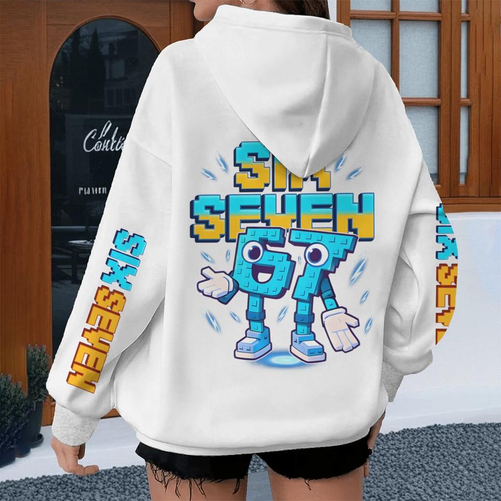 Y2K Six Seven Meme Gaming Hoodies Men Women Long Sleeve Hoody Printed with Six Seven Casual Streetwear Unisex Clothing