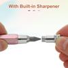 PATIKIL 2-Piece 5.6mm Mechanical Pencil with Large Automatic Metal Holder and Sharpener, Graphite, for Art, Sketching, Woodworking, Pink