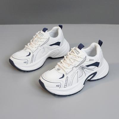 Мода 2025 Весна Новая Расцветка Повседневная Обувь Платформа Увеличение Роста Женские Кроссовки Студенческая Мода Корейская Версия Кеды Женские