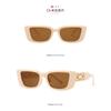 Женские солнцезащитные очки Trend Cat Eye Narrow Frame Chain Legs Sunglasses Women Vintage Small Square Men Sunglasses Outdoor UV400