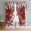 Рождественские шторы со снеговиками и оленями для гостиной, спальни, украшения дома, шторы из вуали и тюля