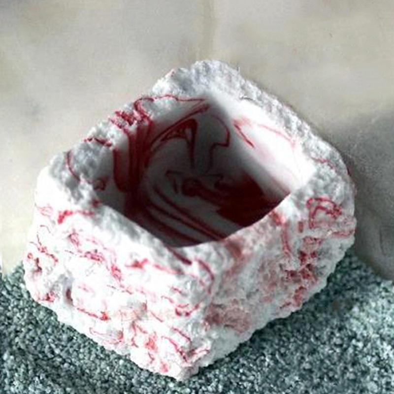 1X Миниатюрная миска для воды в виде камня, миска для еды, декор для террариума, пауки, насекомые, рептилии