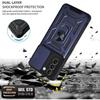 Protective Case - BOOLING - for Samsung Galaxy S21 FE - 2 Tempered Glasses - Hard Case - Shockproof Navy Blue