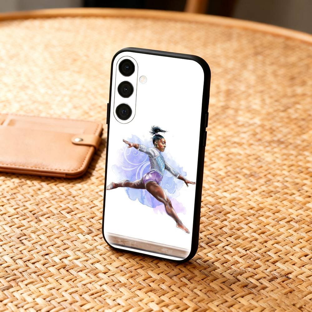 S-Simone Bil-es Phone Case For Samsung A73,A21s,A22,A31,A32,A52,A53,A71,A80,Soft Black Shell