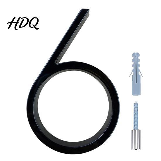 UV Resistant House Numbers 5-Inch for Outside Zinc Alloy Floating Address with Rust-proof Mounting Screws Modern Black Metal Door Mailbox