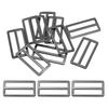 Flat Metal Slide Buckle 10pcs Slider Webbing Strap Belt Adjuster Strap Keeper for Leather Craft DIY Bag Belt Wallet Making Black [PATIKIL] 2"/50mm