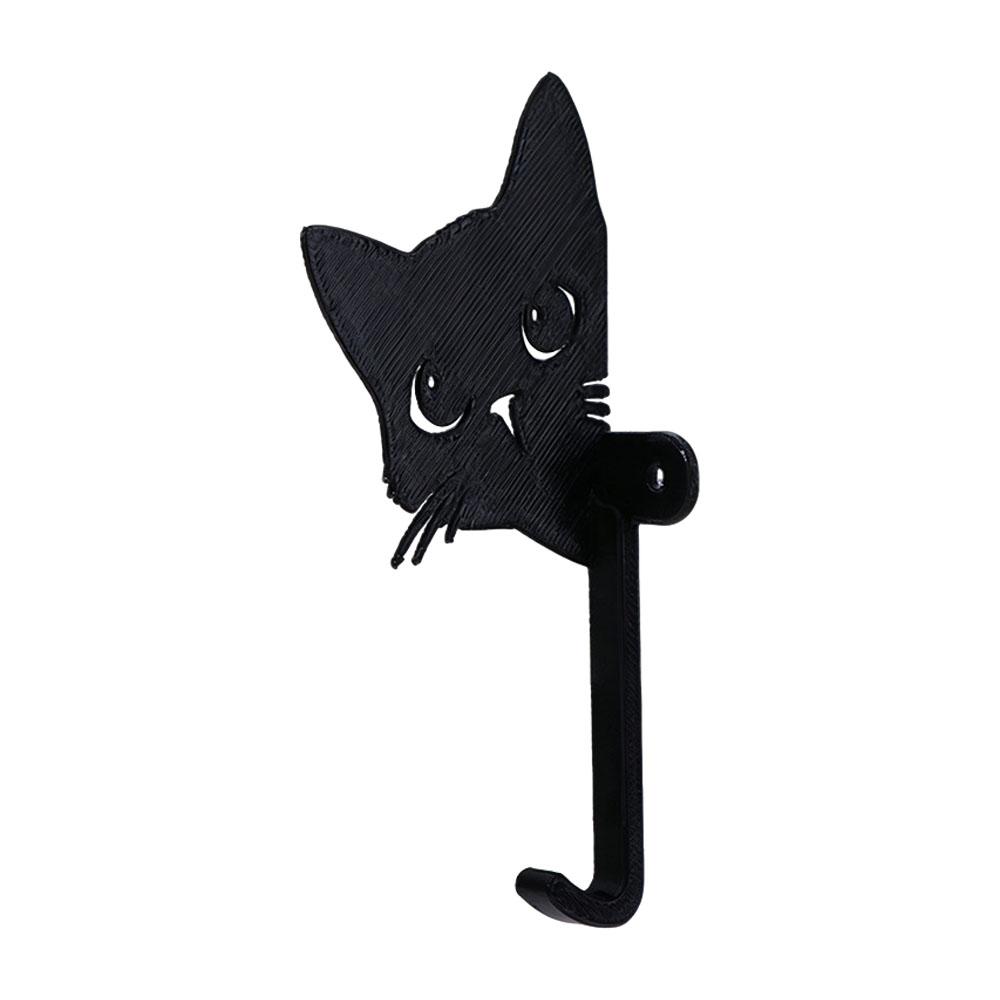 3D Printed Kitten Wall Hooks Cute Key Holder Creative Hanging Hook Bathroom