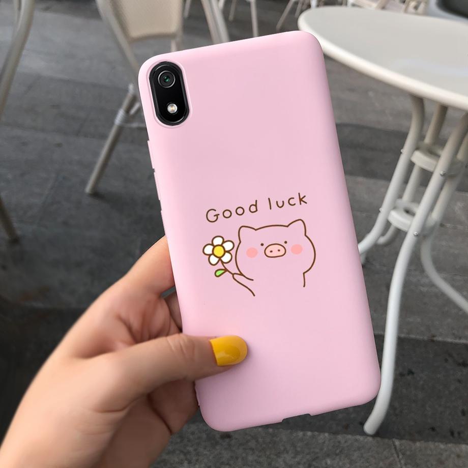 For Xiaomi Redmi Note 7 Case Redmi 7 7A Soft Silicoen Love Heart Flowers Back Cover Phone Case On Redmi 7A Note7 Redmi7 Bumper