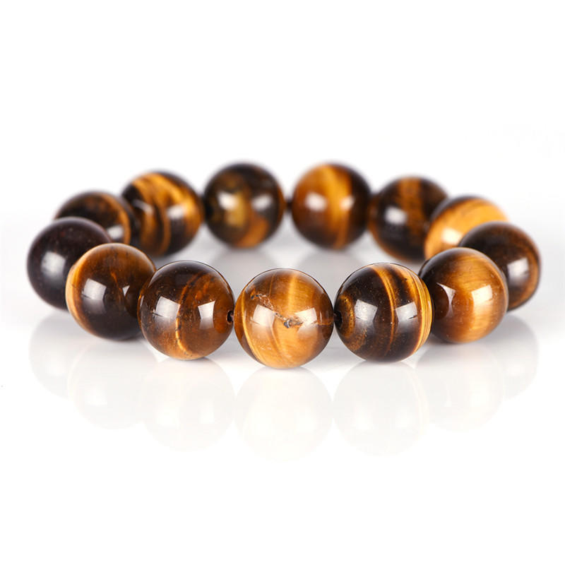 Natural Tiger Eye Stone Lucky Bless Beads Men Woman Jewelry Bracelet Bangle Chic