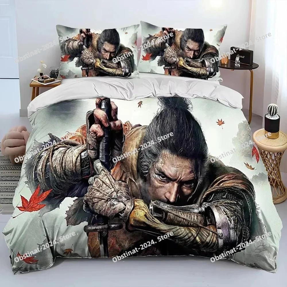 S-Sekiro Shadows Die Twice Игровой Комплект Постельного Белья Пододеяльник Полный Queen King Размер Наволочка Печатный Комплект Постельного Белья Для Взрослых Детей Спальня