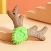 Игрушка для шлифования зубов собаки, оленьи рога, деревянная палочка, игрушка-тартар, красный, 2 шт.