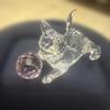Used Swarovski Crystal Kitten Figurine Set of 2