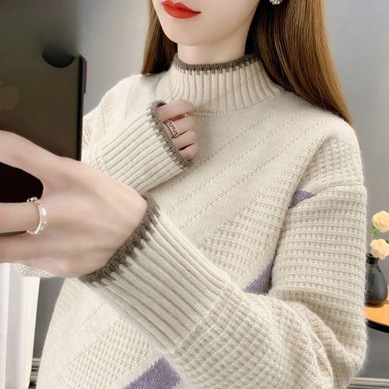 Женский шерстяной свитер Толстый Теплый Вязаный кардиган Свободного кроя Осень Зима Повседневная верхняя одежда