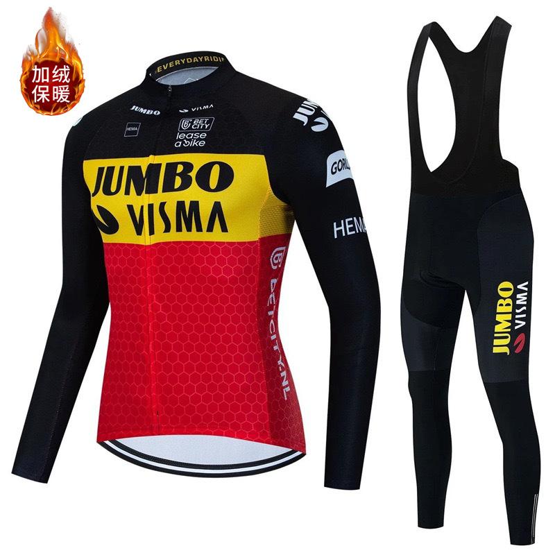 Autumn and Winter New Warm Velvet Long-sleeved Windproof and Water-proof Cycling Suit Sports Bicycle Mountain Bike Cycling Suit