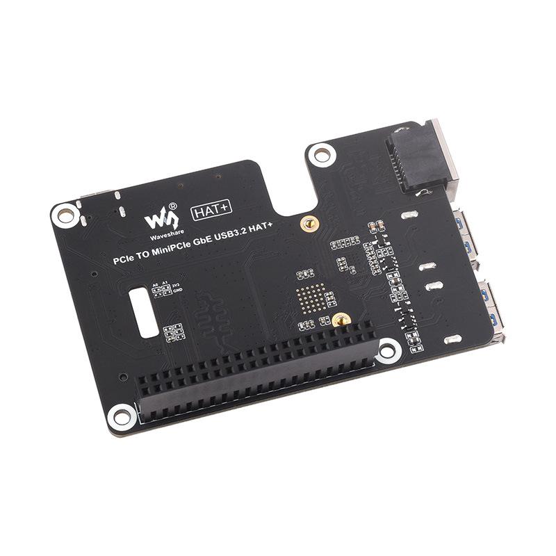 Gigabit Ethernet адаптер с USB 3.2 для Raspberry Pi 5, PCIe на MiniPCIe, Plug-and-Play, без драйверов
