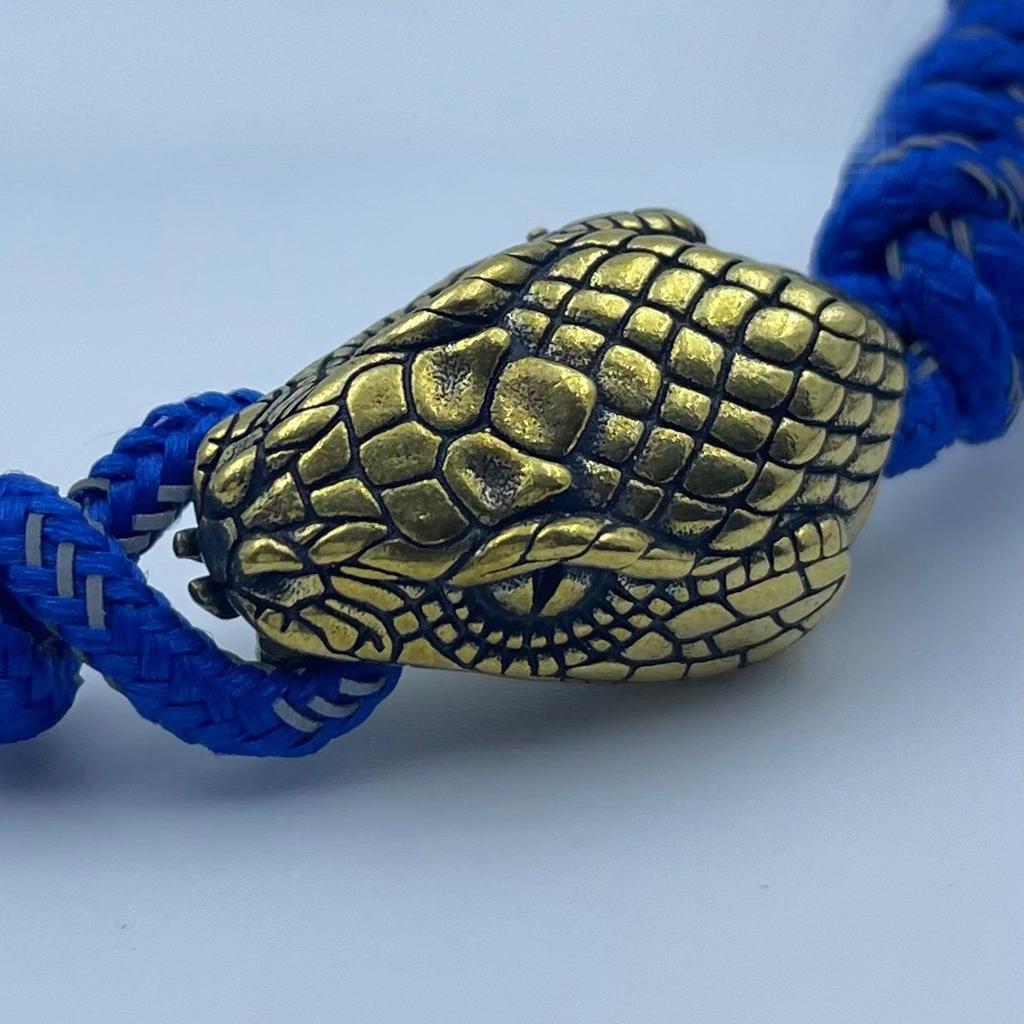 Metal Snake Head Pendant for Keychain and Backpack Decoration Unique Snake Charm Paracord Accessories