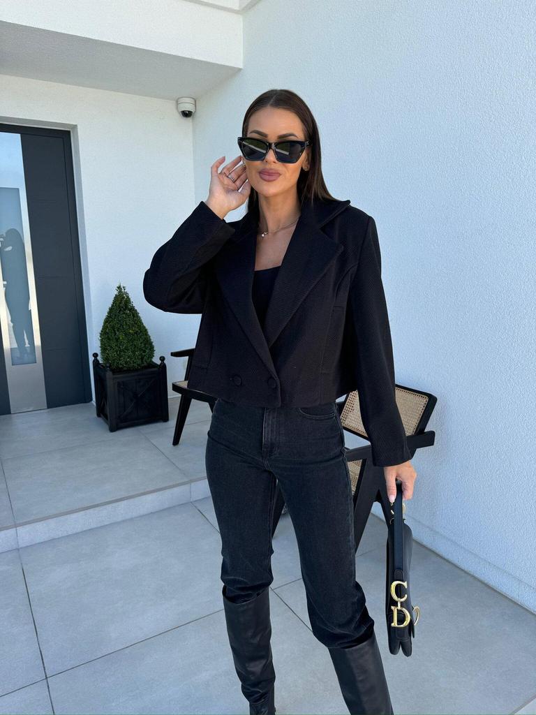 Европейский и американский женский осенне-зимний 2024 костюм в британском стиле, короткое пальто с воротником из шерстяной смеси