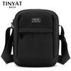 TINYAT мужские сумки мужские сумки на плечо для 9,7 дюймов 9 карманов водонепроницаемая повседневная сумка через плечо черная парусиновая сумка через плечо