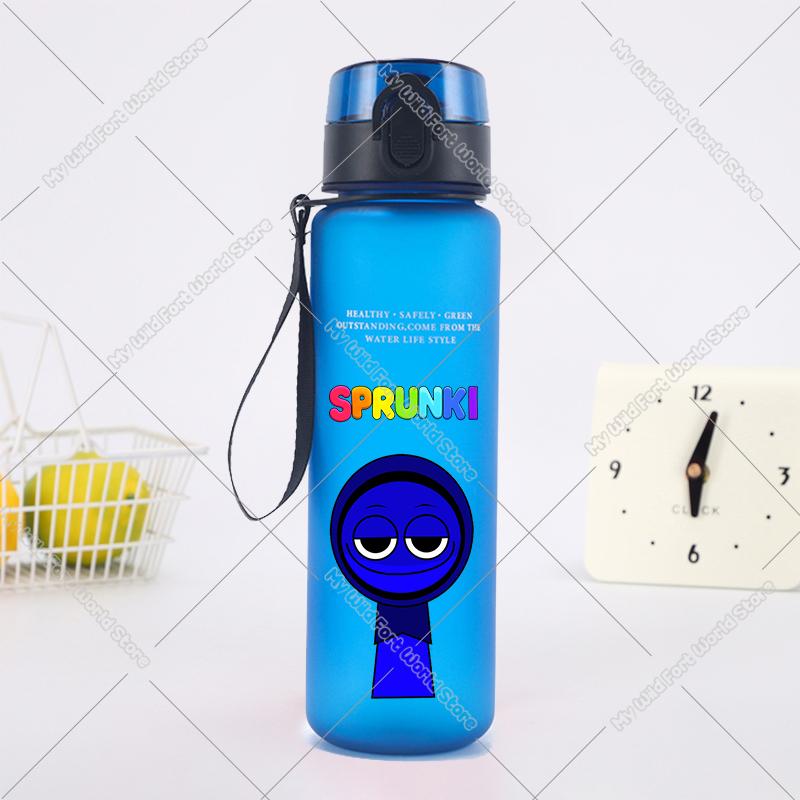 650 мл Бутылка для воды Sprunki из горячей игры, портативная, для детей, для улицы, питьевая, большая емкость, спортивная, для фитнеса, кружка для воды, рождественский подарок