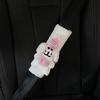 Car Seat Belt Shoulder Cover Women Cute Plush Plushie Bunny Bear Car Accessories Safety Pad Universal Decor for Women Girls