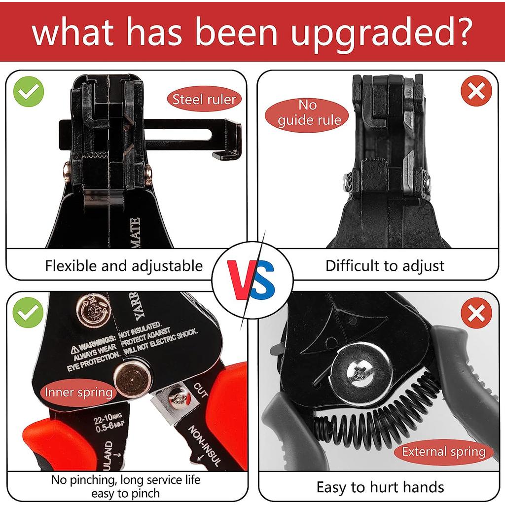 Универсальный автоматический инструмент для зачистки проводов 3 в 1, инструмент для зачистки проводов: 18-8AWG, Инструмент для резки и зачистки проводов