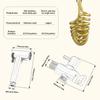 Grey Hand Held Bidet Sprayer Douche Toilet Kit Bidet Faucet Gold Round Shattaf Shower Head Copper Valve Set Jet Bidet Faucet