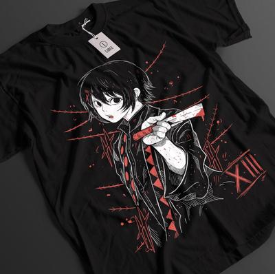 Футболка Tokyo Ghoul Джузо Сузуя Футболка Канеки Футболка Тоука Топ Хоррор Аниме Футболка