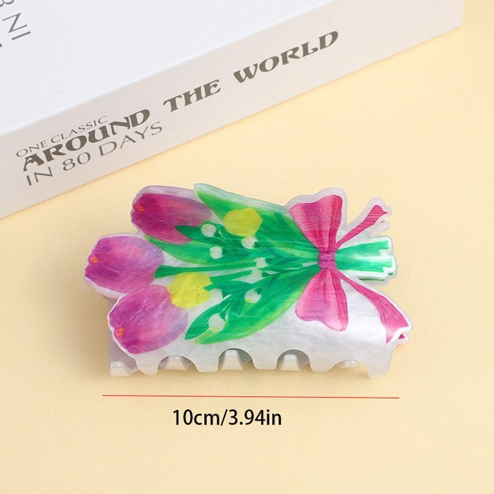 Rabbit Flower Hair Claw Acrylic Dog Shark Clip Cute Animal Hair Clip Female