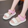 Модные новые туфли для девочек, цветные универсальные спортивные сандалии для девочек, детские новые летние мягкие модные детские пляжные туфли