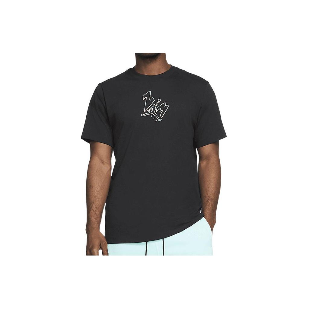 Air Jordan Sports Повседневная беговая тренировочная футболка с короткими рукавами Мужские топы Черные DC4829-010
