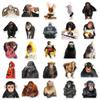 50 Crazy Monkey & Emoji Stickers - Creative Graffiti & Storage for Motorcycles