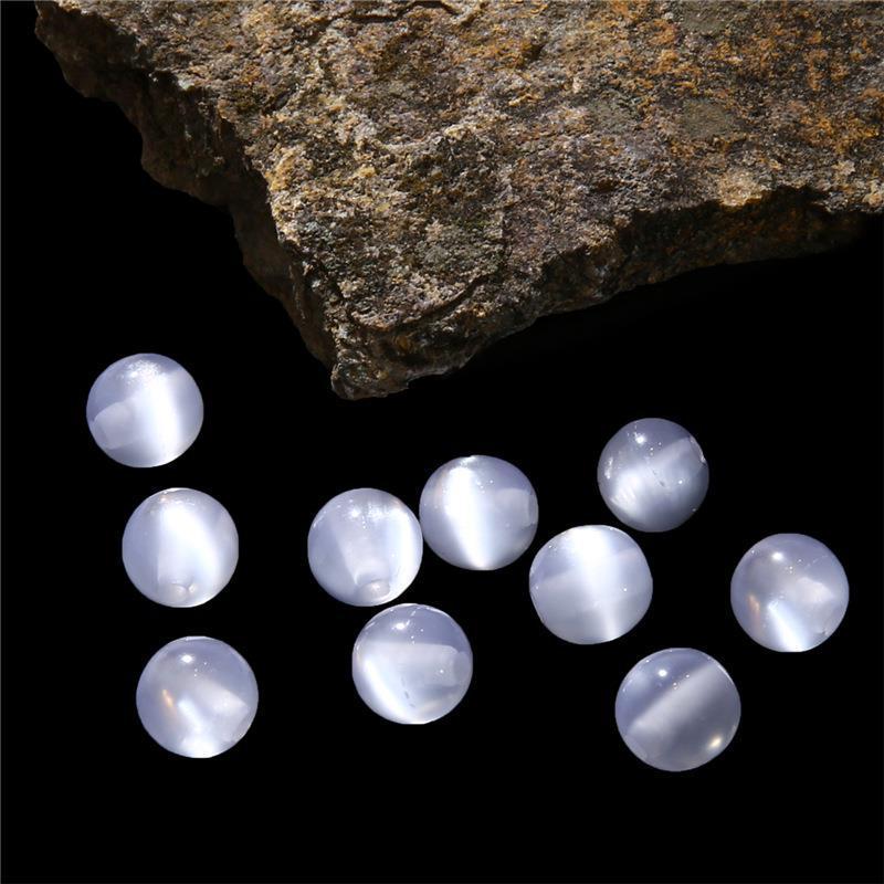 Круглые бусины «кошачий глаз» из смолы для изготовления украшений своими руками и детских поделок