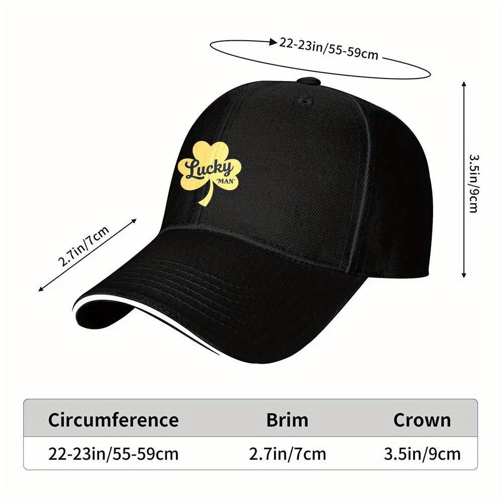 Lucky Man Shamrock Baseball Cap Adjustable Polyester Casual St Patricks Day Hat Outdoor Sports