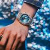 Casio G-SHOCK GA-2100BM-7A2 Аналогово-цифровые часы Прозрачно-небесно-голубые Скелетон Мужские