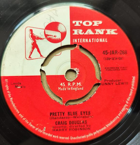 7-дюймовая пластинка CRAIG DOUGLAS Pretty Blue Eyes 45JAR268 TOP RANK INTER 1960 UK Rock Б/у